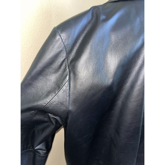 Wilsons Men's Black Leather Dress Jacket Size XXL Dressy Coat 2 Matrix Style 50" - Picture 5 of 11